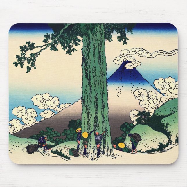 Mousepad Katsushika Hokusai - Passagem de Mishima na provín (Frente)