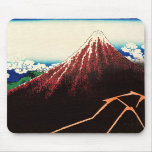 Mousepad Katsushika Hokusai - Relâmpagos abaixo do cume