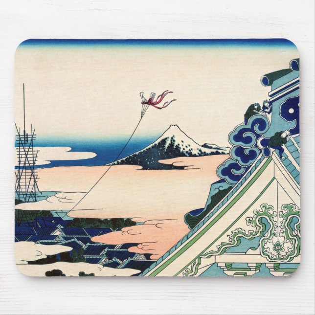 Mousepad Katsushika Hokusai - Templo Asakusa Honganji, Edo (Frente)