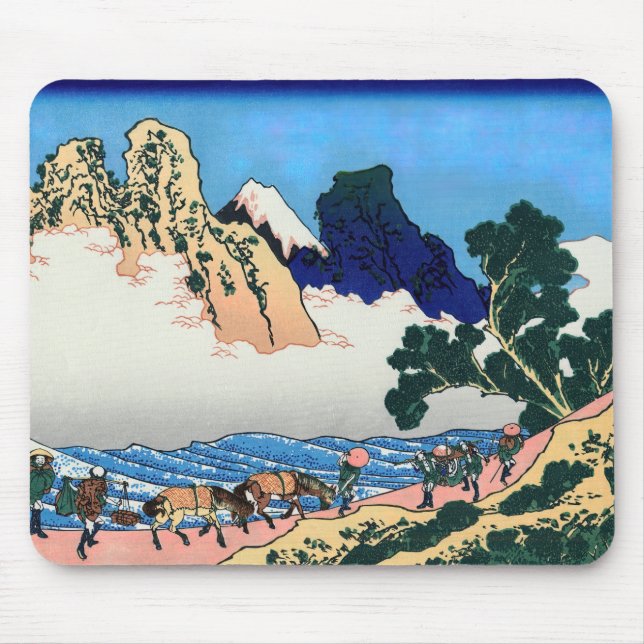 Mousepad Katsushika Hokusai - Trás de Fuji, Rio Minobu (Frente)