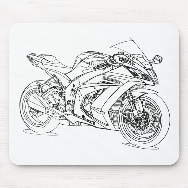 Mousepad Kaw Ninja ZX10R 2015 (Frente)