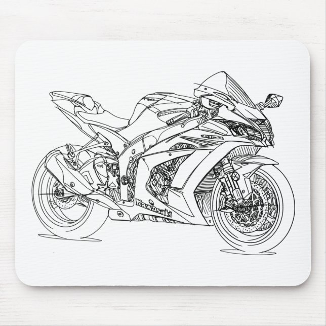 Mousepad Kaw Ninja ZX10R 2016 (Frente)