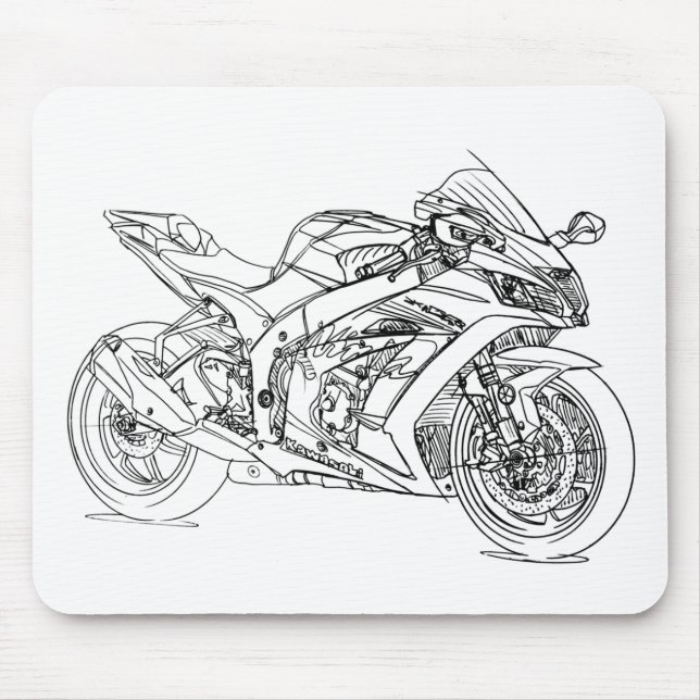 Mousepad Kaw Ninja ZX10R 2017 (Frente)