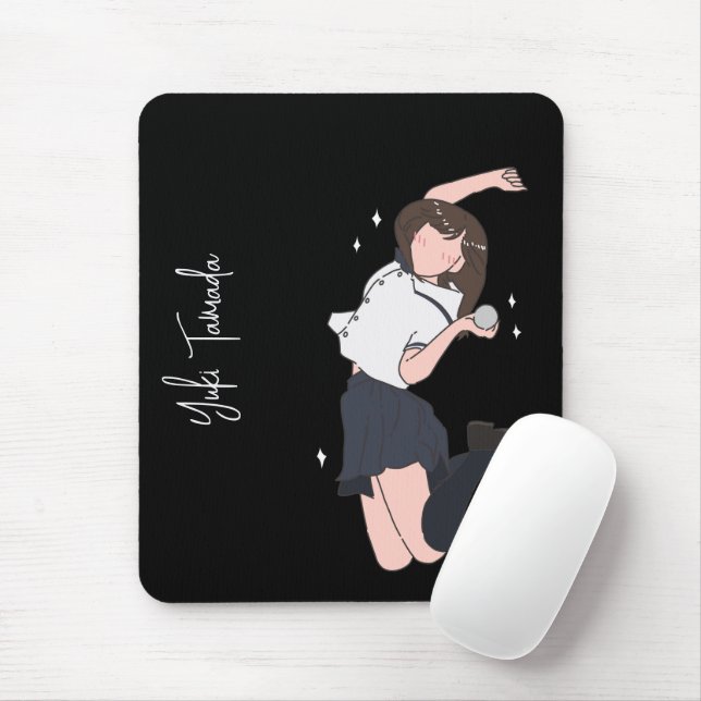 Mousepad Kawai Jumping Girl personalizável (Com mouse)