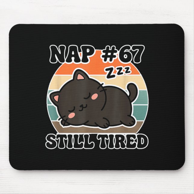 Mousepad Kawaii Anime Cat Nap 67 Quote 6 7 Meme Graphic Tee (Frente)