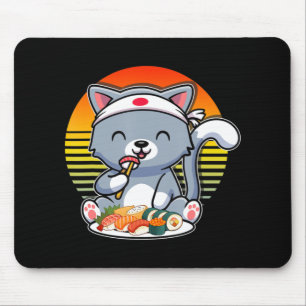 Mousepad Kawaii Anime Cat Otaku Japonês Sushi Gift Girls K