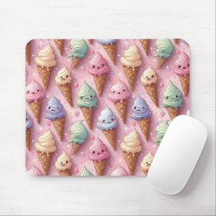 Mousepad Kawaii Art Sorvete Cones
