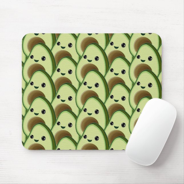 Mousepad Kawaii Avocado Bonito Por Todo O Desenho (Com mouse)