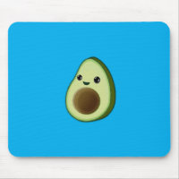 Kawaii Avocado Desenho Azul Personalizado