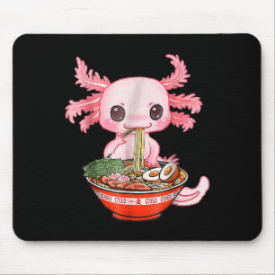 Mousepad Kawaii Axolotl Ramen Comida Gráfico A engraçado ja