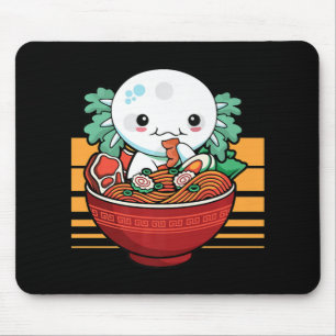 Mousepad Kawaii Axolotl Ramen Japonês Gift Kids Girl