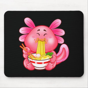 Mousepad Kawaii Axolotl Ramen Noodles Japonês Anime Otaku