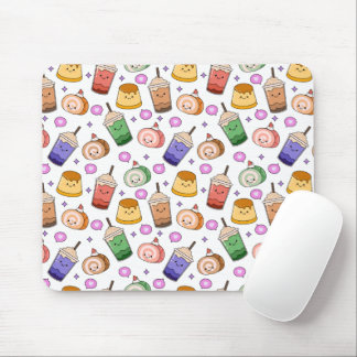 Mousepad Kawaii Boba Tea Pattern