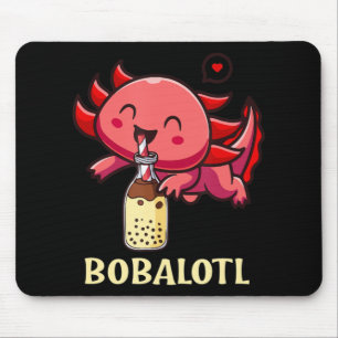 Mousepad Kawaii Bobalotl Axolotl Boba Tea Bubble milk Anime