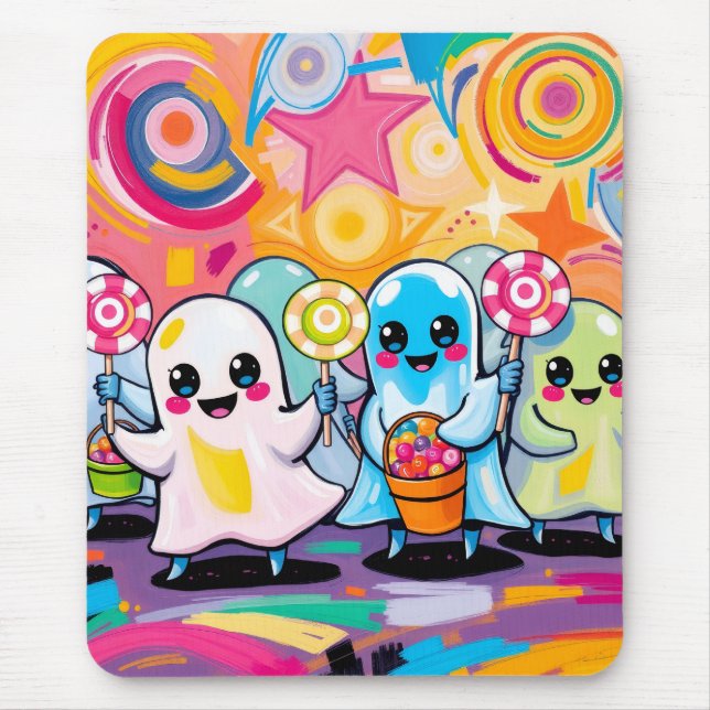 Mousepad Kawaii Candy Parade Cartoon Colorido (Frente)