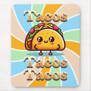 Mousepad Kawaii Cartoon Tacos