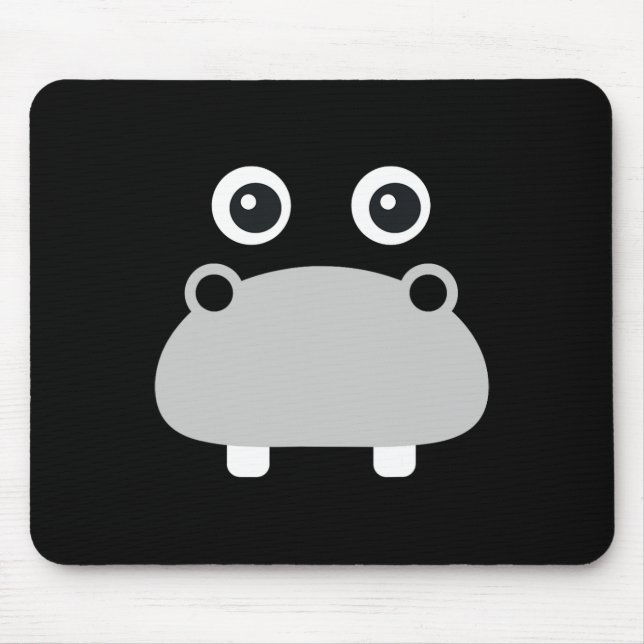 Mousepad Kawaii Hippo Enfrenta Fáceis Meninos De Figurino D (Frente)