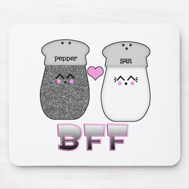 Mousepad Kawaii Sal e Pimenta BFF (Frente)