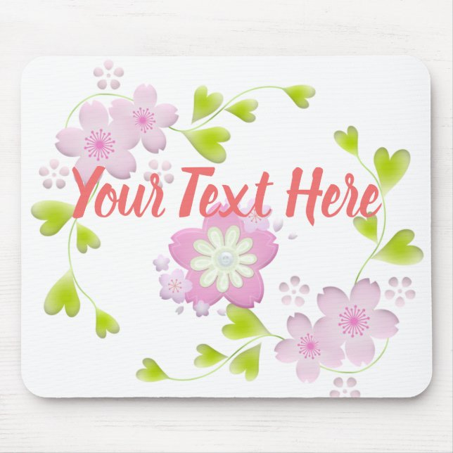 Mousepad Kawaii Style Sakura Cherry Tree Blossom (Frente)