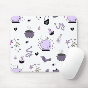 Mousepad Kawaii Witchy Pattern