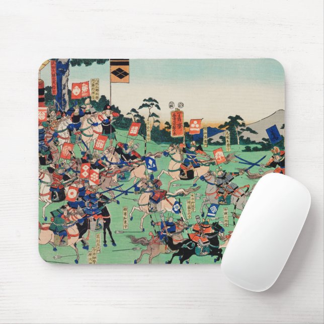 Mousepad Kawanakajima no Kassen por Utagawa Kuniyoshi (Com mouse)