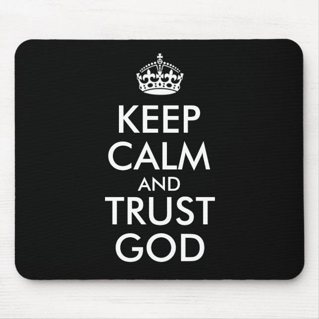 MOUSEPAD KEEP CALM AND TRUST GOD (Frente)