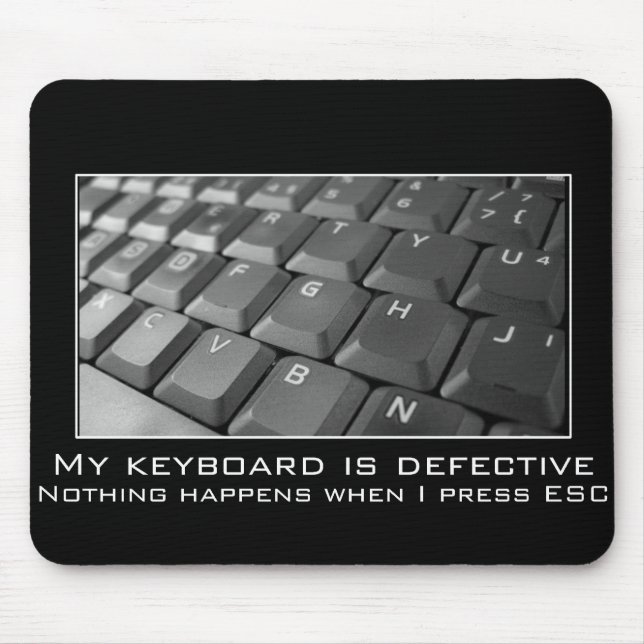Mousepad Keep que tenta escapar, mas não está trabalhando (Frente)