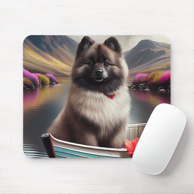 Mousepad Keeshond em um remo: Uma aventura cêntrica (Com mouse)
