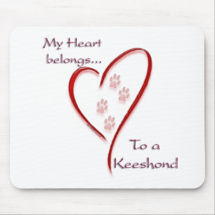 Mousepad Keeshond Heart Pertence