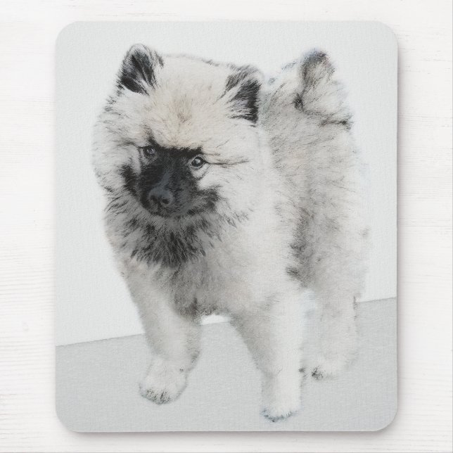Mousepad Keeshond Puppy Drapy - Arte Cachorro Original Boni (Frente)