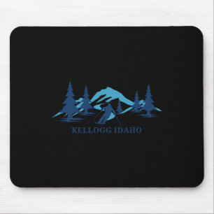 Mousepad Kellogg Idaho Ski Resort Skiier