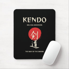Mousepad Kendo Vintage Vermelho Preto
