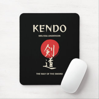 Mousepad Kendo Vintage Vermelho Preto