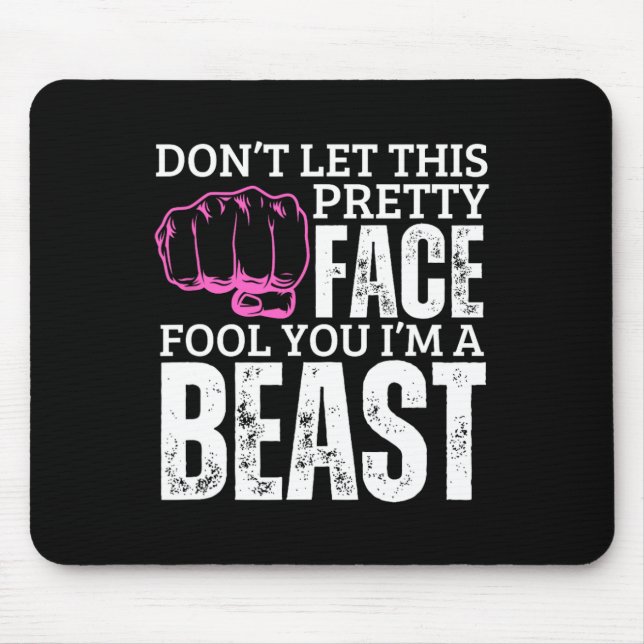 Mousepad Kenpo Karate Girl... sou uma besta Engraçada Ameri (Frente)