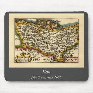 Mousepad Kent County England Antiga Antiquária John Speed M