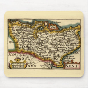 Mousepad Kent County England Antiga Antiquária John Speed M