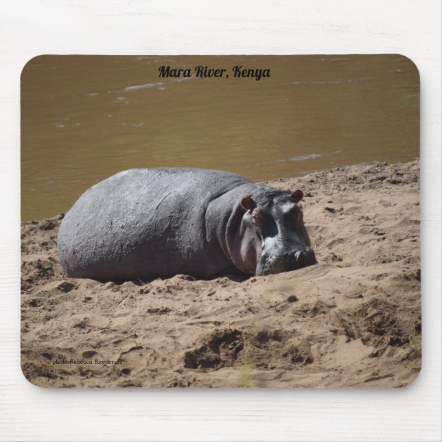 Mousepad Kenya Hippo, Mara River Africa (Frente)