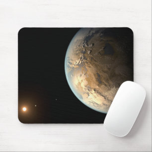 Mousepad Kepler-186f Orbitando Uma Estrela Distante.