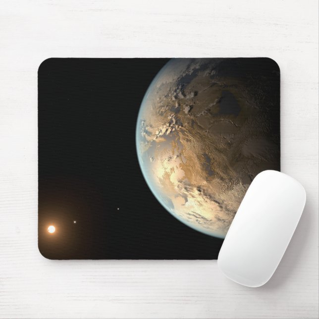 Mousepad Kepler-186f Orbitando Uma Estrela Distante. (Com mouse)