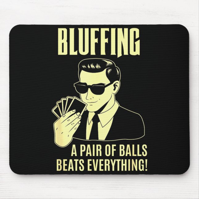 Mousepad Ker Player Texas Hold'em Night - Bluffing Funny Ke (Frente)