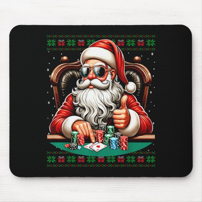 Mousepad Ker Santa Ker Player Ugly Christmas Sweater  (Frente)
