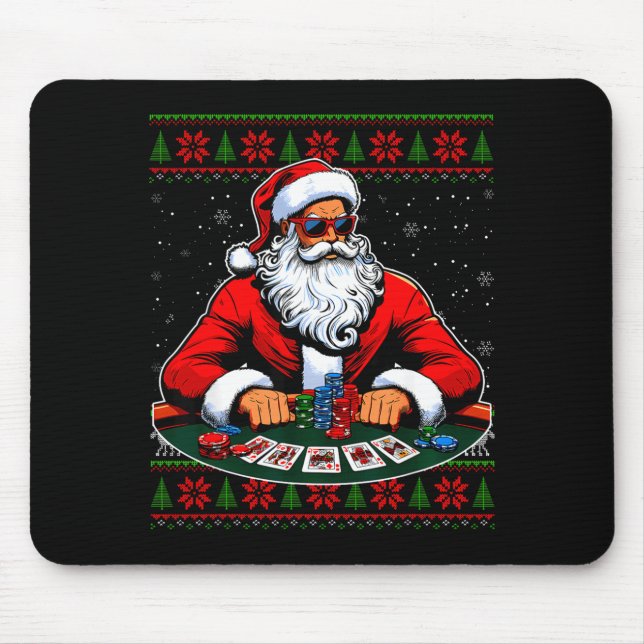 Mousepad Ker Santa Ker Player Ugly Christmas Sweater Men Wo (Frente)