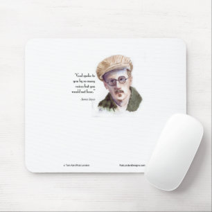 Mousepad Kerr/London James Joyce & "Deus Falou" Citação