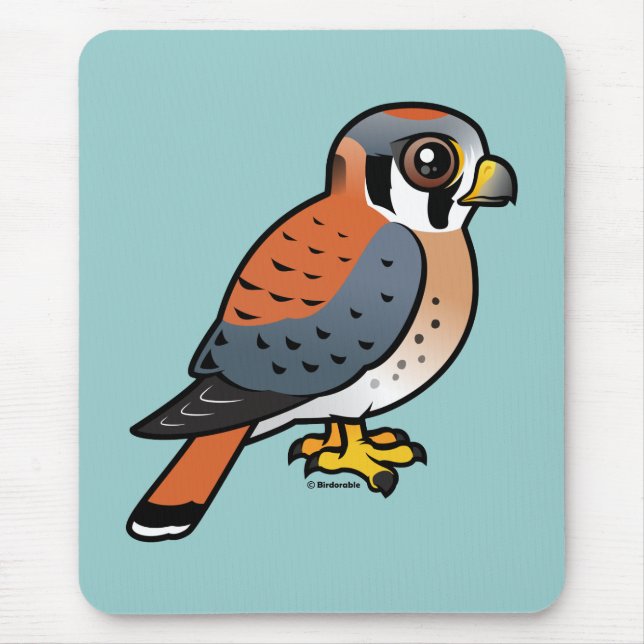 Mousepad Kestrel americano bonito (Frente)