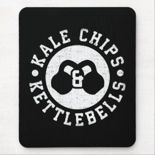 Mousepad Kettlebells e Kale Chips - Engraçado Workout Novel