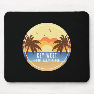 Mousepad Key West Flórida É Meu Lugar Feliz Diversão Férias