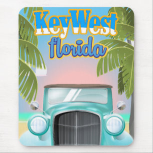 Mousepad Key West, Florida EUA viagens vintage poster