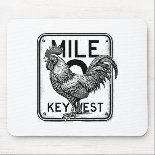 Mousepad Key West Flórida Frango Retro Milha 0 Galo Milha