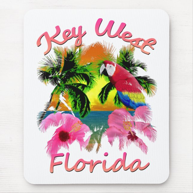Mousepad Key West Tropical Chaves da Flórida (Frente)
