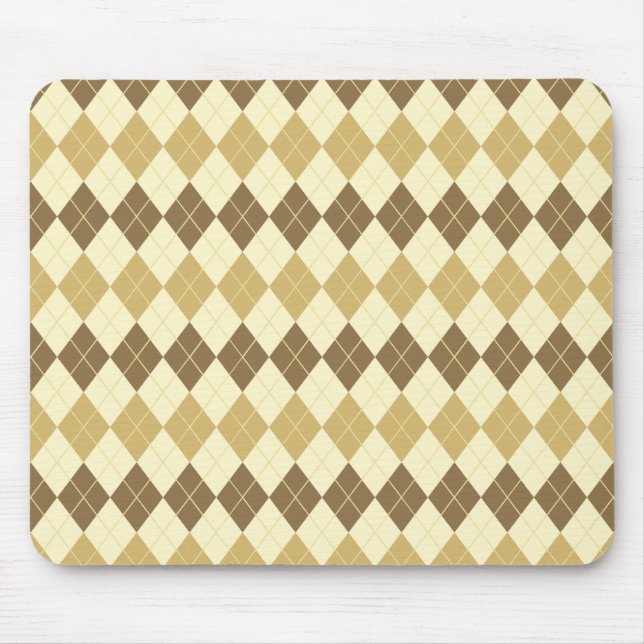 Mousepad Khaki Scottish Tartan-Pattern (Frente)